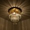 Chandelier Flush Mount in Brass and Crystal by Palme, 1960s, Image 15