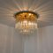 Chandelier Flush Mount in Brass and Crystal by Palme, 1960s 12