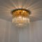 Chandelier Flush Mount in Brass and Crystal by Palme, 1960s, Image 12