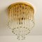 Chandelier Flush Mount in Brass and Crystal by Palme, 1960s 5