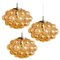 Amber Bubble Glass Pendant Lamp by Helena Tynell, 1960 1