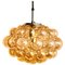 Amber Bubble Glass Pendant Lamp by Helena Tynell, 1960, Image 1