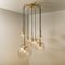 Brass Cascade with Seven Hand Blown Globes from Glashütte Limburg, Image 2