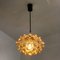 Amber Bubble Glass Pendant Light Fixtures by Helena Tynell, 1960, Set of 6, Image 16