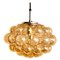 Amber Bubble Glass Pendant Light Fixtures by Helena Tynell, 1960, Set of 6, Image 3