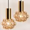 Amber Bubble Glass Pendant Light Fixtures by Helena Tynell, 1960, Set of 6, Image 20