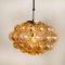 Amber Bubble Glass Pendant Light Fixtures by Helena Tynell, 1960, Set of 6, Image 6