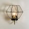 Iron and Clear Glass Wall Light from Glashütte Limburg, 1960, Image 8