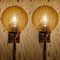 Blown Ambe Glass and Brass Wall Lights from Limburg Glashütte, 1960s, Set of 2 5