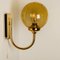 Blown Ambe Glass and Brass Wall Lights from Limburg Glashütte, 1960s, Set of 2, Image 17