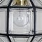 Iron and Clear Glass Pedant Light from Glashütte, 1960 2