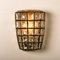 Iron and Bubble Glass Sconce Wall Lamp from Limburg, 1960 4