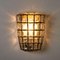 Iron and Bubble Glass Sconce Wall Lamp from Limburg, 1960, Image 6