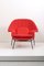 Knoll Dynamic Fabric Womb Chair with Ottoman by Eero Saarinen for Knoll, Set of 2 3
