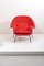 Knoll Dynamic Fabric Womb Chair with Ottoman by Eero Saarinen for Knoll, Set of 2, Image 2