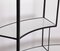 Black and White Vitrolite Glass Wrought Iron Shelf by Frederick Weinberg 4