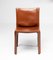 Cab Chairs in Cognac Saddle Leather by Mario Bellini for Cassina, Set of 6, Image 4