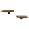 Red Malee Burl and Rosewood Wall Shelves by Michael Rozell, Set of 2, Image 1