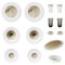 Silent Brass Set of Biscuit Porcelain with Hand-Poured Glaze by Hering Berlin, Set of 14, Image 1