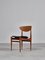 Danish Modern Dining Chairs in Teak & Black Leather by Inge Rubino, 1963, Set of 8 7