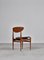 Danish Modern Dining Chairs in Teak & Black Leather by Inge Rubino, 1963, Set of 8 6