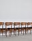 Danish Modern Dining Chairs in Teak & Black Leather by Inge Rubino, 1963, Set of 8 13