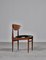 Danish Modern Dining Chairs in Teak & Black Leather by Inge Rubino, 1963, Set of 8 5