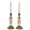 Bronze and Marble Candleholders, Set of 2 1