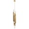 Pendant in Brass with Crystal Glass Flutes 1