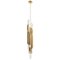 Pendant in Brass with Crystal Glass Flutes, Image 1