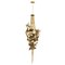 Lámpara colgante de latón dorado y cristales de Swarovski en ámbar, Imagen 1