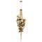 Pendant Light with Gold-Plated Brass and Amber Swarovski Crystals 1