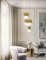 Pendant Light in Brass with Crystal Glass Details, Image 4