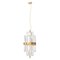 Pendant Light in Crystal Glass with Brass Ring, Image 1