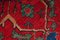 Floral Azeri Light Red Screened Rug with Central Medallion and Border 4