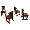 Vintage Brutalist Dining Chairs, Set of 4, 1960s, Image 1