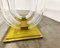 Vintage Acrylic Glass and Brass Dining Table, 1970s, Image 8