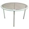 Vintage Round Glass Dining Table by Fly Line, Italy, 1960s 1