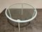 Vintage Round Glass Dining Table by Fly Line, Italy, 1960s 2