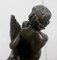 Bronze of a Cherub Holding a Goose by A. Collas, 19th Century 42
