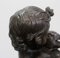 Bronze of a Cherub Holding a Goose by A. Collas, 19th Century 19