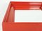 Red Plastic Wall Mirror, 1970s 4