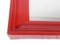 Red Plastic Wall Mirror, 1970s 9