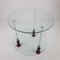 Glass and Wood Side Table, 1980s 4
