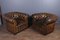 Englische Chesterfield Ledersessel, 1960er, 2er Set 11