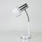 Vintage Adjustable Painted White and Chrome Desk Lamp, 1980s, Image 1