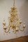 Maria Theresa Chandelier in Gilt Iron with Glass Pendants Drops, 1970s 1