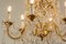 Maria Theresa Chandelier in Gilt Iron with Glass Pendants Drops, 1970s 3
