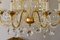 Maria Theresa Kronleuchter aus vergoldetem Eisen mit Glastropfen, 1970er 4