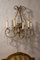 Wrought Iron Wall Lamp with Glass Hanging Drops, 1970s 2